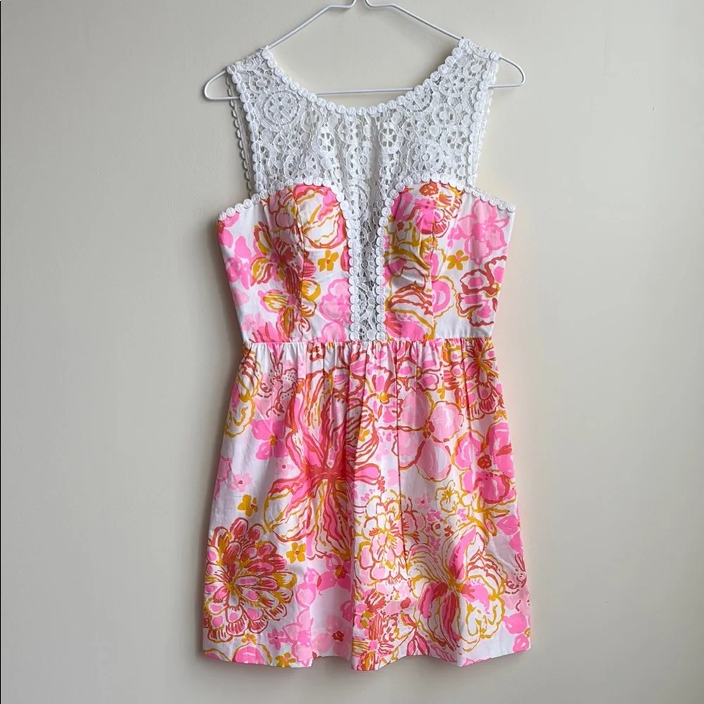 Lilly Pulitzer Raegan Dress in Resort White Happiness - Picture 1 of 3